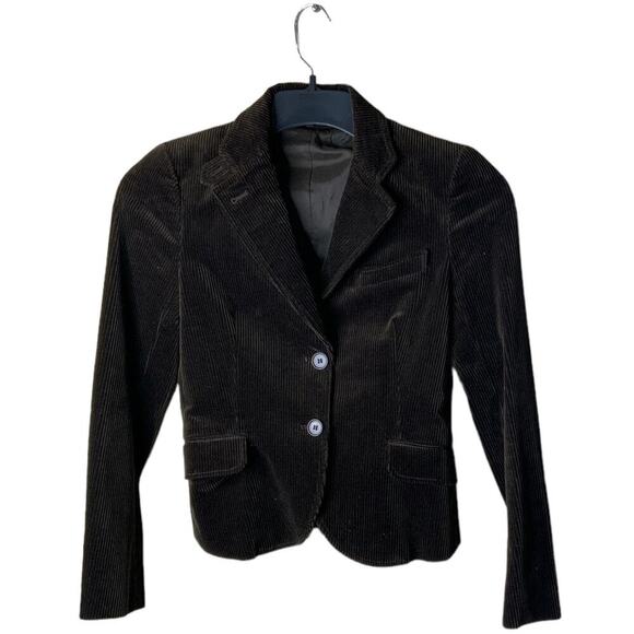 Theory Corduroy Blazer Women's Size 2 Button Up Long Sleeves Flap PocketsJacket - Picture 1 of 11
